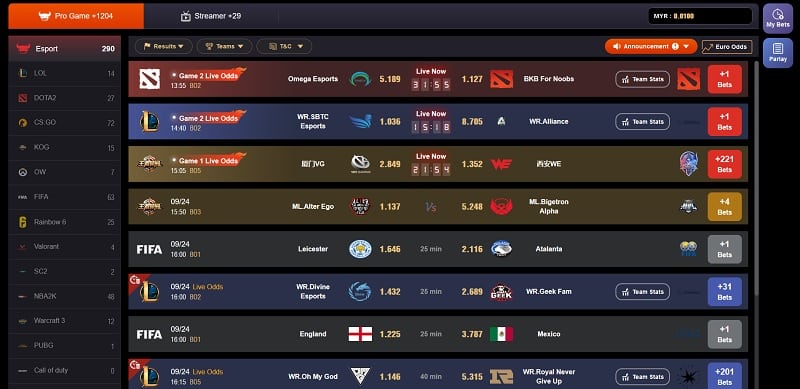 me88play - esports betting