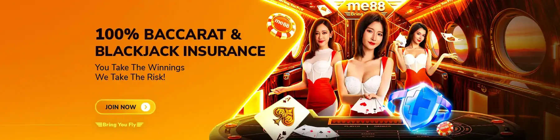 banner 100% baccarat and blackjack